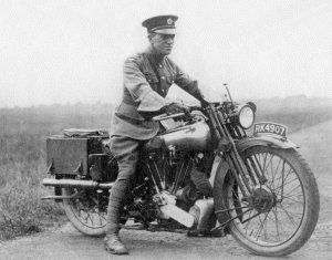 T. E. Lawrence on his favourite bike